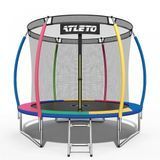 Дитячий батут Atleto 252 см з внутрішньою сіткою multikolor + драбинка (21000123)