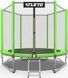 Батут детский с сеткой и стремянкой 312 см Atleto зеленый (42400473)