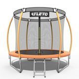 Батут детский 252 см с внутренней сеткой и стремянкой Atleto оранжевый (42400467)