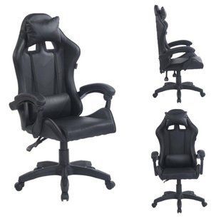 Геймерське крісло ергономічне з подушкою Bonro BN-086 чорне (42400965)