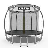 Батут детский 252 см с внутренней сеткой и стремянкой Atleto черный (42400468)