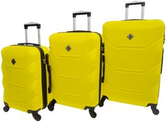 Дорожный набор чемоданов 3 штуки Bonro 2019 желтый (10500300)