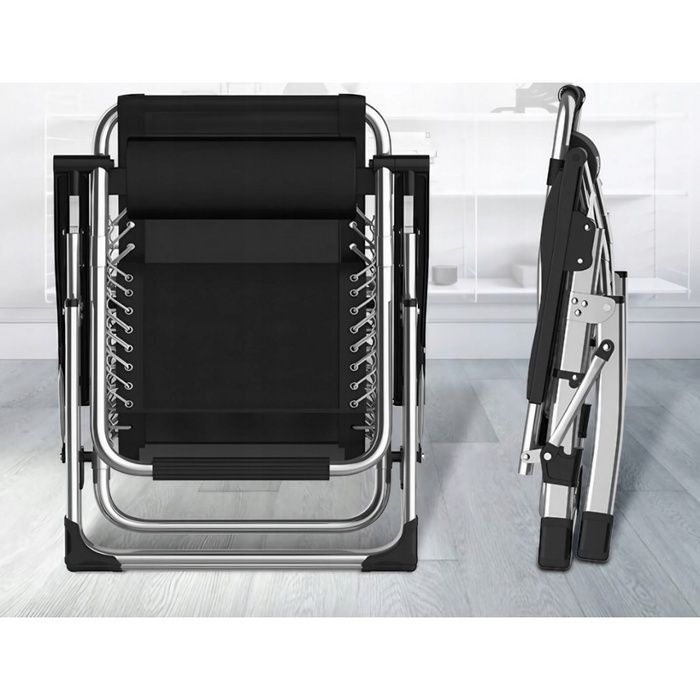 Шезлонги комплект 2шт Bonro BG-006 черный + карман (42400974)