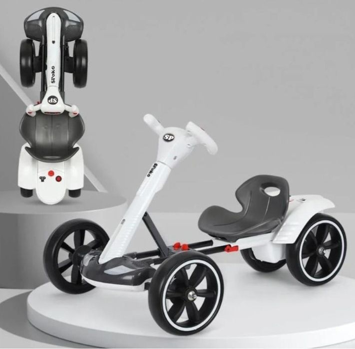Дитячий електрокарт з пультом керування Spoko SP-V17 6V4,5 білий (42412107)