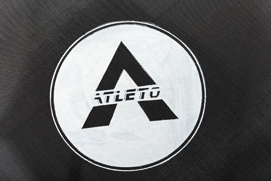 Батут Atleto 374 см з подвійними ногами з сіткою синій (21000700)