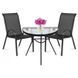 Набор садовой мебели стол + 2 кресла Bonro B-1364 черный (42400964)