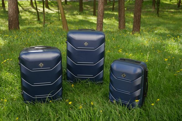 Дорожній набір валіз Bonro 3 штуки 2019 темно-синій (10500304)