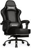 Крісло офісне з підставкою для ніг Bonro B-059 чорне (42412137)