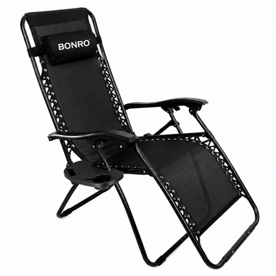 Шезлонг лежак Bonro СПА-167A черный (70000021)
