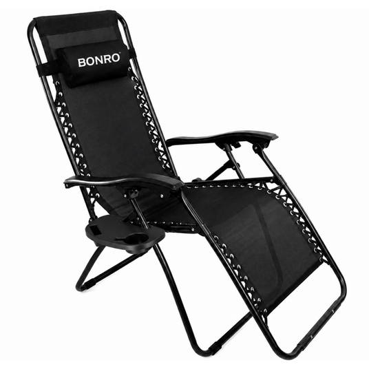 Шезлонг лежак Bonro СПА-167A чорний (70000021) Bonro Шезлонги 1