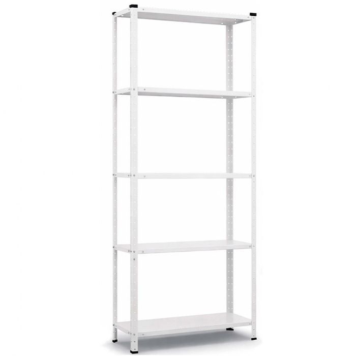 Стеллаж металлический 170х75х30 см Siker P7530 белый 5 полок (42401180)