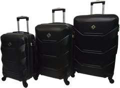 Дорожній набір валіз Bonro 3 штуки 2019 чорний (10500307)