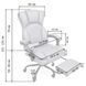 Офисное кресло из экокожи Bonro Premium с подставкой для ног серое (B-366) (42401230)