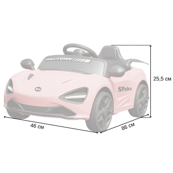 Детский электромобиль Spoko SP-720 розовый (42401141)