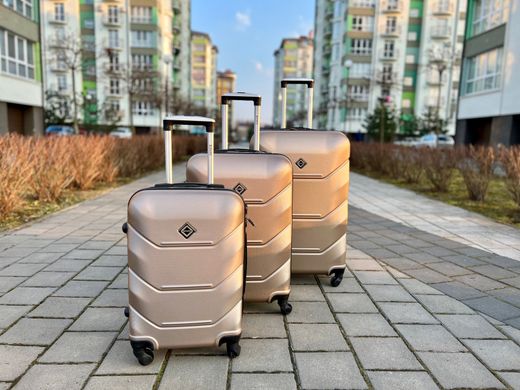 Дорожній набір валіз Bonro 3 штуки 2019 шампань (10500308)