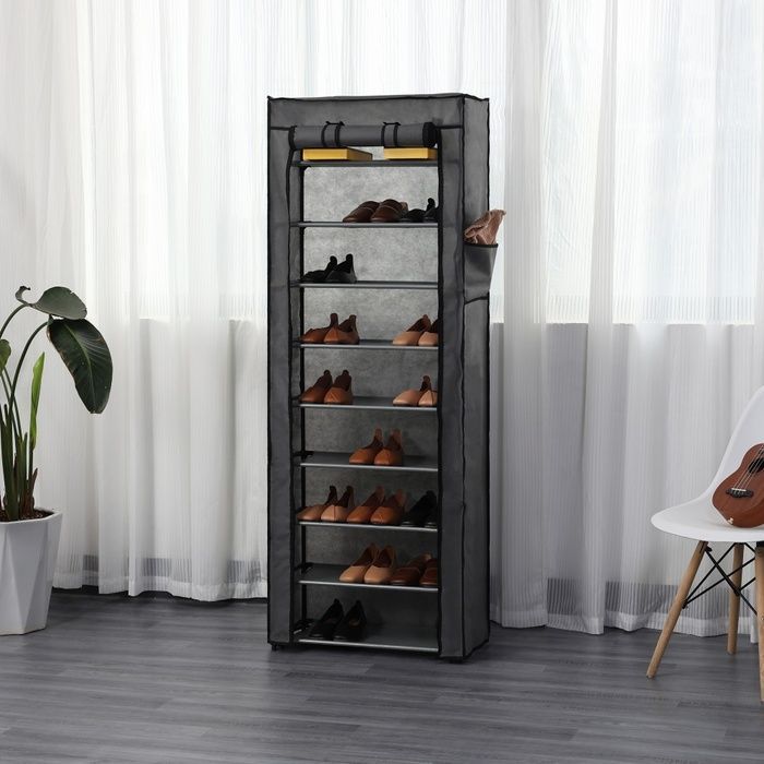 Шкаф из ткани для обуви Bonro B10 серого цвета (42400224)