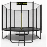 Батут з сіткою та драбинкою 374 см Atleto Black (42401178)