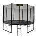 Батут с сеткой и стремянкой 374 см Atleto Black (42401178)