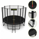 Батут с сеткой и стремянкой 374 см Atleto Black (42401178)