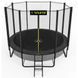 Батут с сеткой и стремянкой 374 см Atleto Black (42401178)