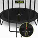 Батут с сеткой и стремянкой 374 см Atleto Black (42401178)