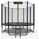 Батут с сеткой и стремянкой 374 см Atleto Black (42401178)