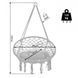 Крісло підвісне бразилійське гойдалка гамак Bonro B-092-2 сірий 120 кг + подушка (42400926)