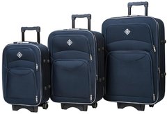 Набор дорожных чемоданов Bonro Style 3 штуки синий (10010301)