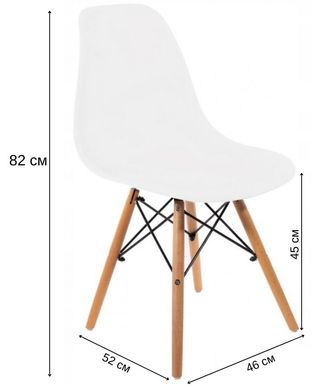Стіл обідній круглий Bonro В-957-600 + 2 білих крісла В-173 FULL KD (41300051)