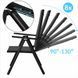 Раскладное кресло для отдыха регулируемая спинка Bonro B-008 черное (4шт) (42400934)