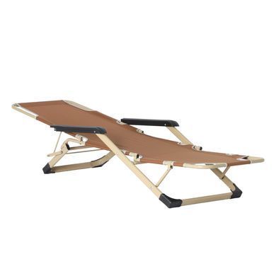 Шезлонг крісло садовий, туристичний Bonro B-02 коричневий + подушка (42400935)