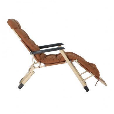 Шезлонг крісло садовий, туристичний Bonro B-02 коричневий + подушка (42400935)