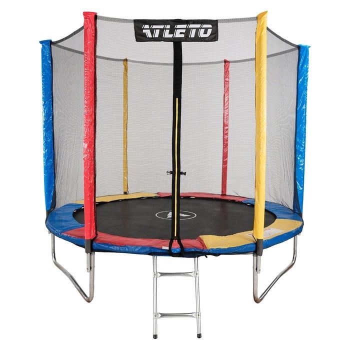 Батут Atleto 183 см з сіткою multikolor (21000135)