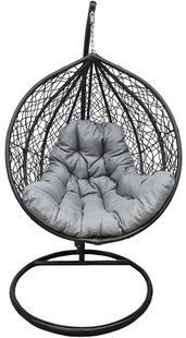 Підвісне крісло-гойдалка кокон Bonro 329 L (чорно-сіре) (46000011)