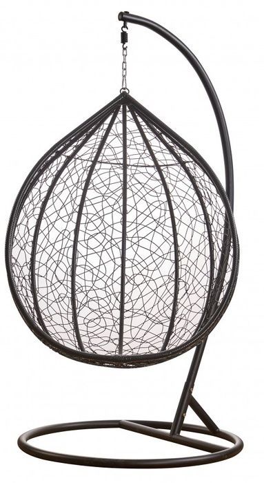 Підвісне крісло-гойдалка кокон Bonro 329 L (чорно-сіре) (46000011)