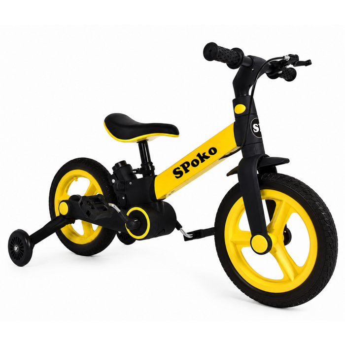 Біговел велосипед трасформер 3в1 Spoko SP-150 чорно-жовтий (42412142)