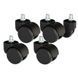 Колесо для офисного кресла пластиковое с резьбой комплект 5 шт Bonro черное (42412106)