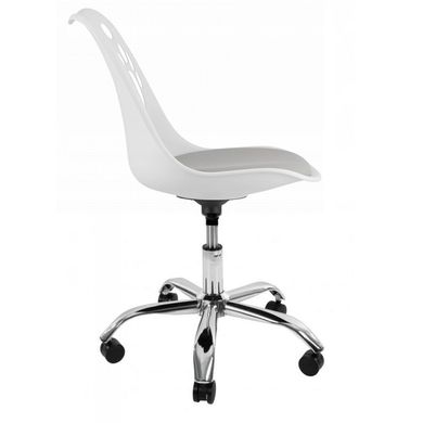 Кресло офисное, компьютерное Bonro B-881 белое с серым сиденьем (42400386)
