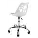 Кресло офисное, компьютерное Bonro B-881 белое с серым сиденьем (42400386)