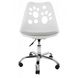 Крісло офісне, комп'ютерне Bonro B-881 біле з сірим сидінням (42400386)