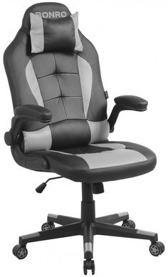 Крісло геймерське Bonro B-office 1 сіре (40800021)