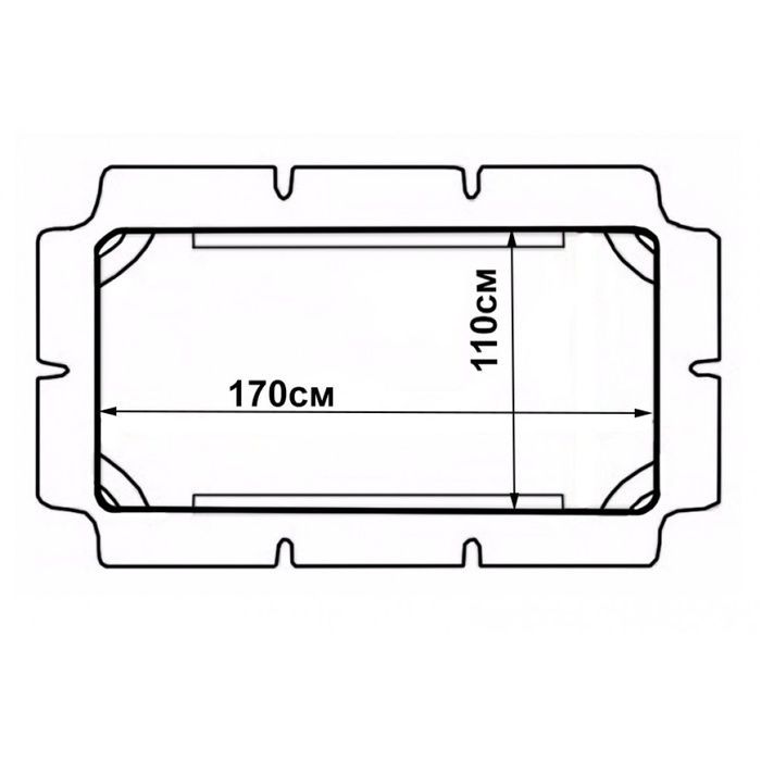 Козырек для садовых качелей Bonro 170x110 см коричневый (42400939)