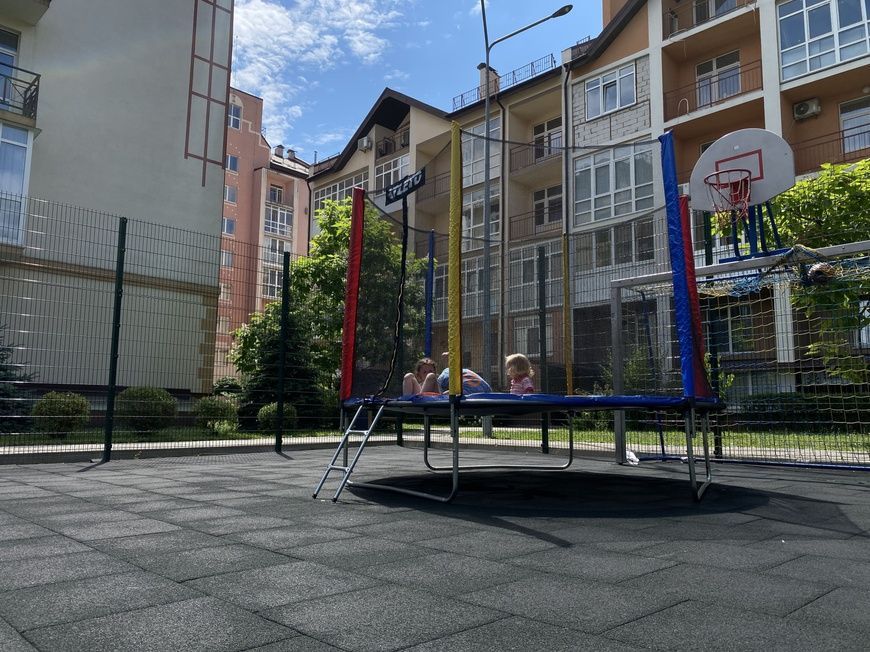 Батут Atleto 312 см з сіткою multikolor (21000133)