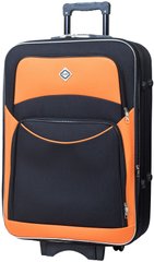 Дорожный чемодан на колесах Bonro Style маленький черно-оранжевый (10011906)