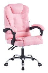 Крісло офісне на колесах Bonro BN-6070 рожеве (42400441)