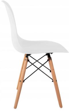 Стол обеденный круглый Bonro В-957-900 + 2 белых кресла В-173 FULL KD (41300050)