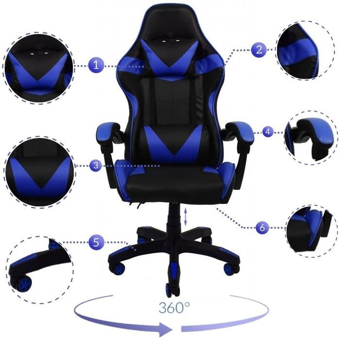 Игровое кресло Bonro B-810 синее (42300051)