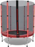 Детский батут Atleto 140 см с сеткой красный (21000401)