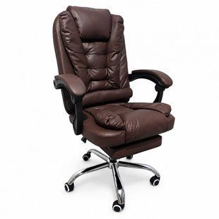 Компьютерное кресло с подставкой для ног Bonro BOSS коричневое (B-364) (42401260)