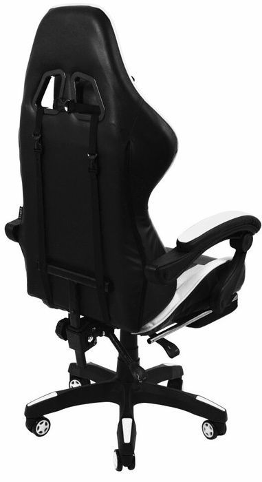 Крісло геймерське Bonro B-810 біле з підставкою для ніг (42300048)